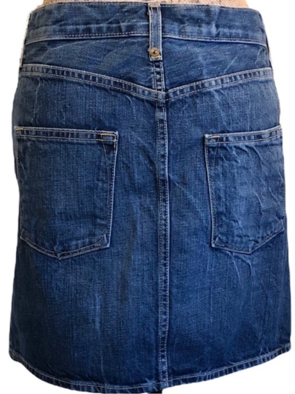 J.Crew Denim A‑Line Mini Skirt 100% Cotton Medium Wash Size 29 - Picture 3 of 12